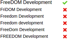 FreeDOM Development brand name