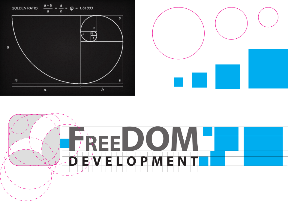 FreeDOM Development logo creation process